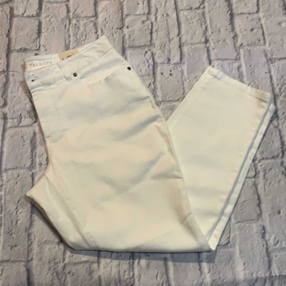 Talbots 16WP White Jeans - Slim Ankle - Curvy Plus Size